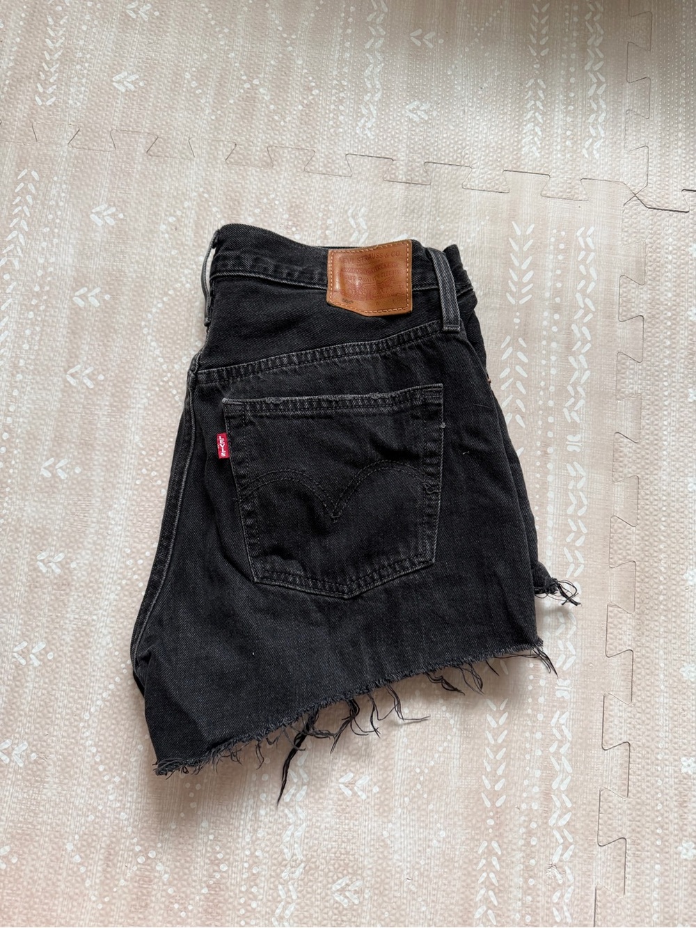 Levi's Black Denim Shorts 501